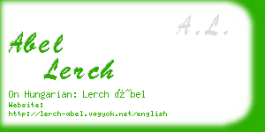 abel lerch business card